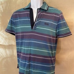 HUGO BOSS Mens Polo Shirt Sz S Striped